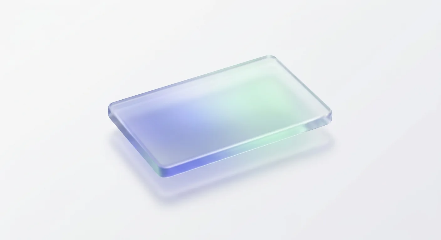 Promptproof frosted-glass AI-readability product card